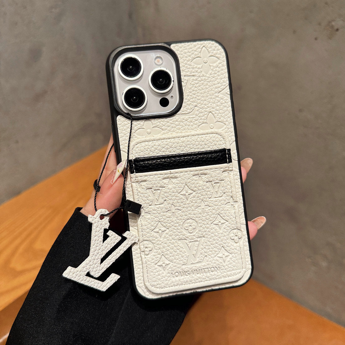 Duogram Embossed Split-Tone Card Case