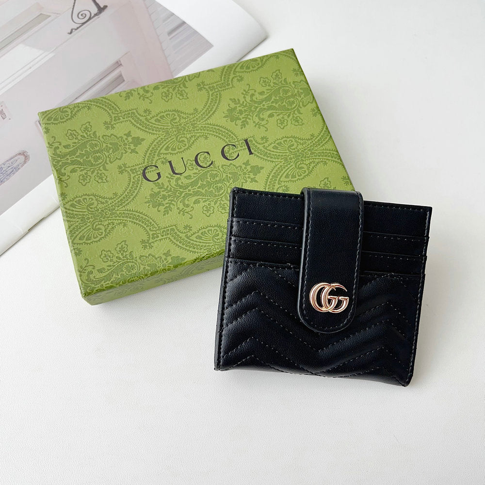 Belluré Embroidered Leather Card Wallet
