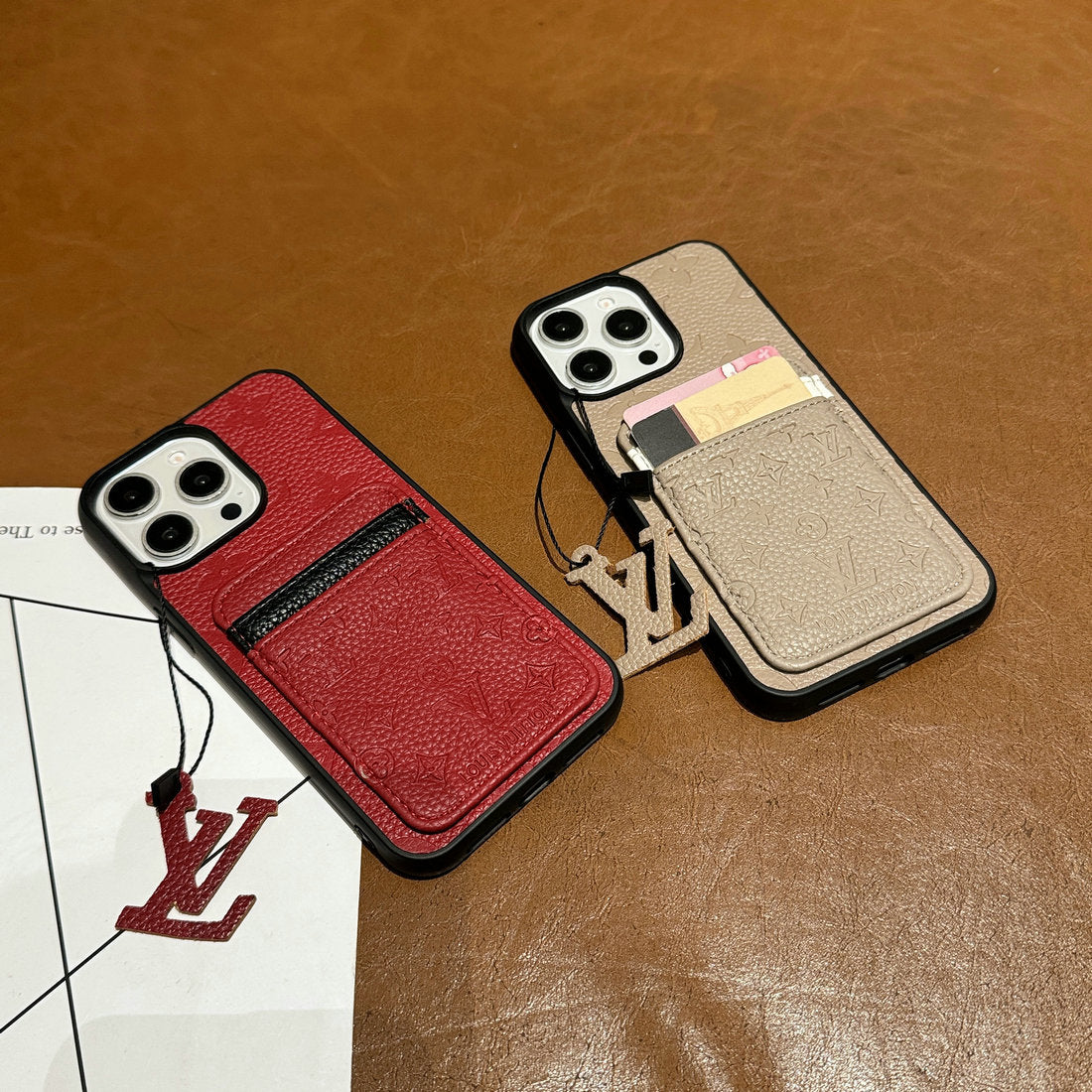 Duogram Embossed Split-Tone Card Case