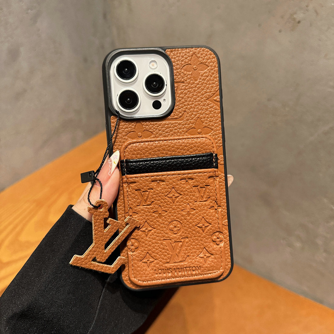 Duogram Embossed Split-Tone Card Case