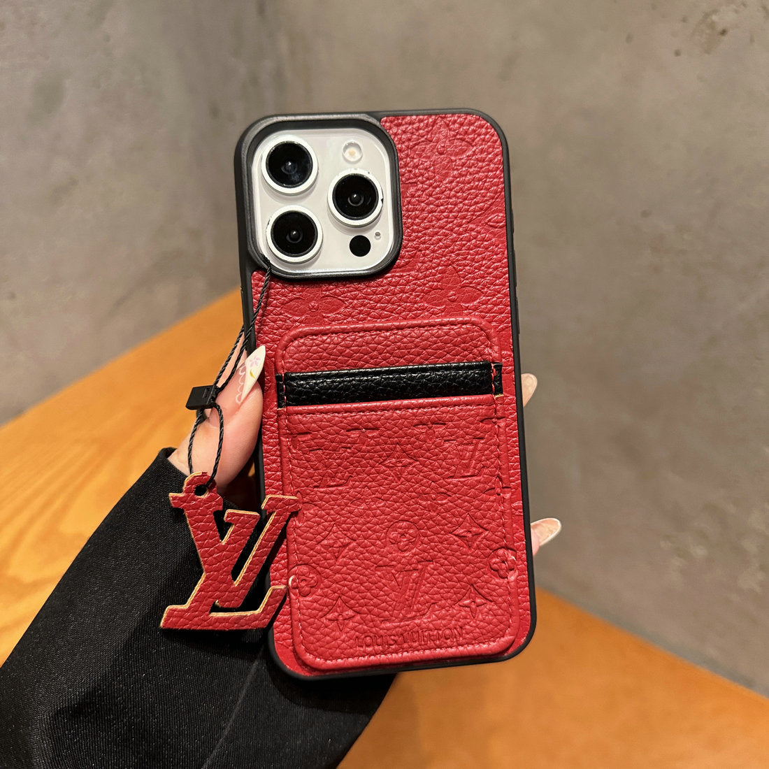 Duogram Embossed Split-Tone Card Case