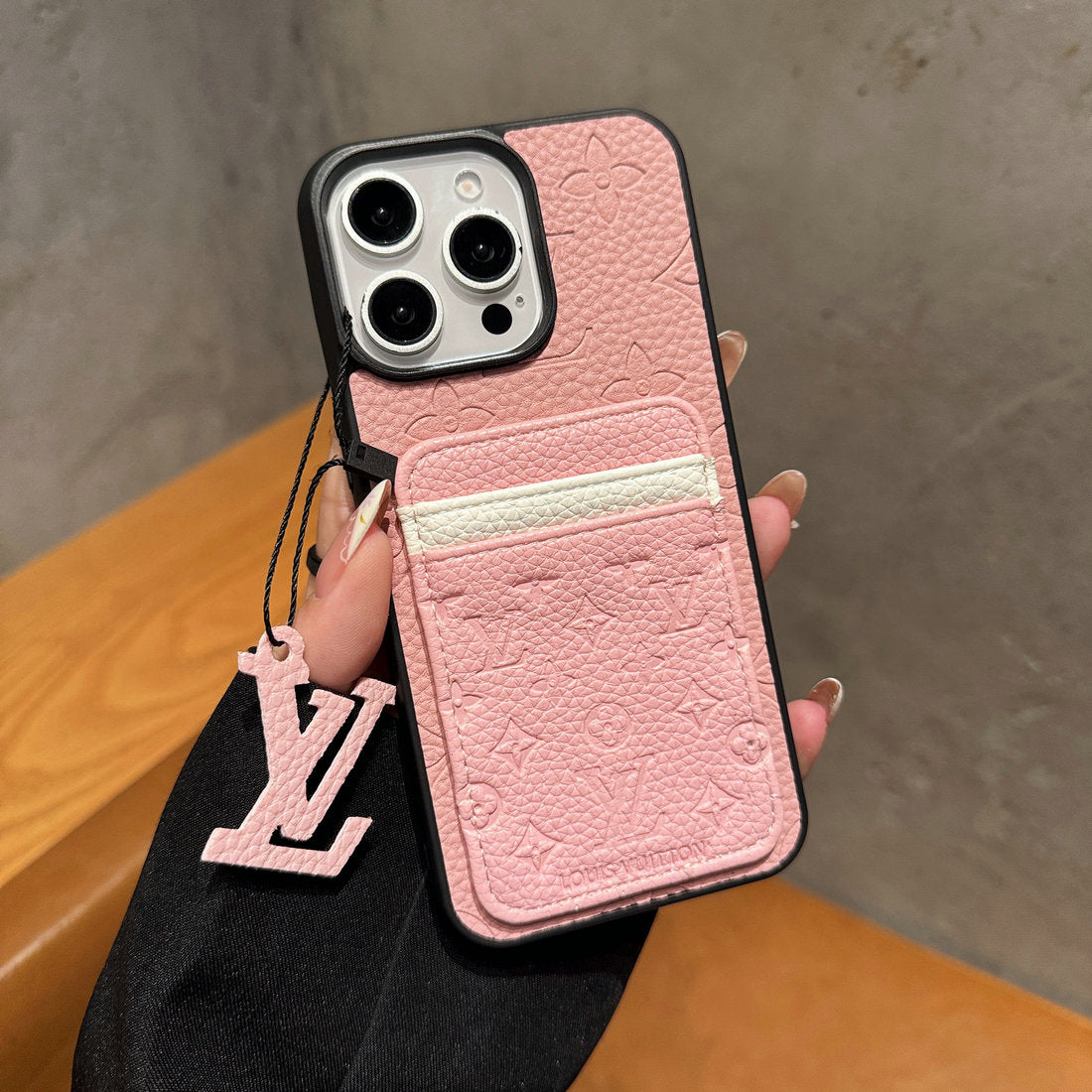 Duogram Embossed Split-Tone Card Case