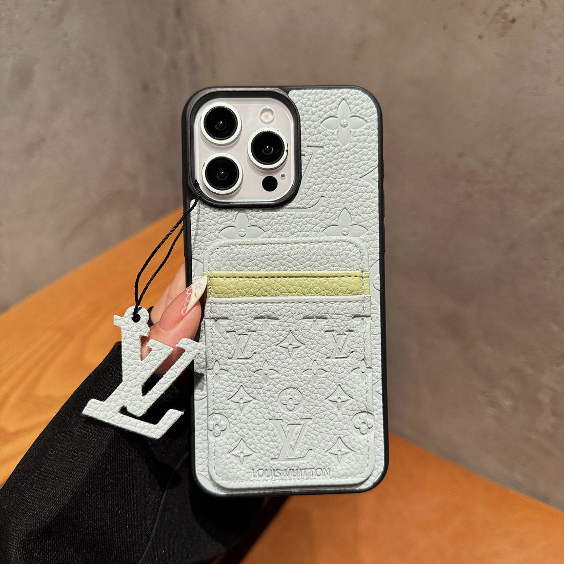Duogram Embossed Split-Tone Card Case