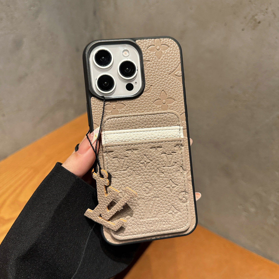 Duogram Embossed Split-Tone Card Case