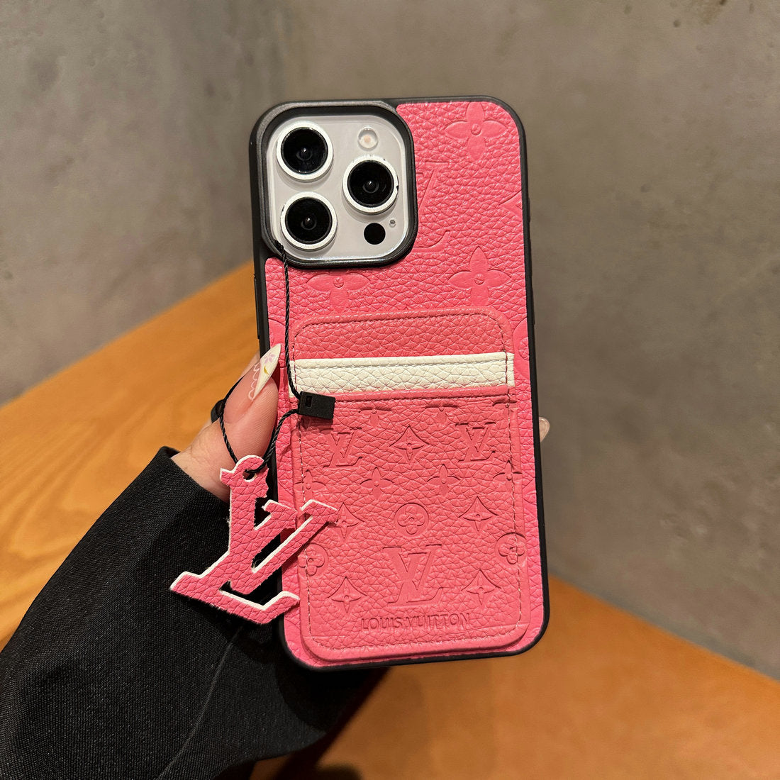 Duogram Embossed Split-Tone Card Case