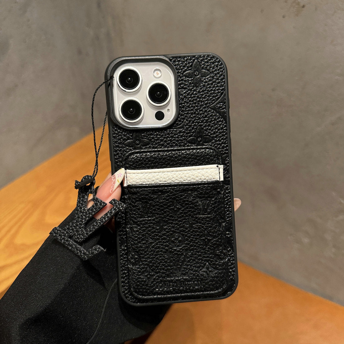 Duogram Embossed Split-Tone Card Case