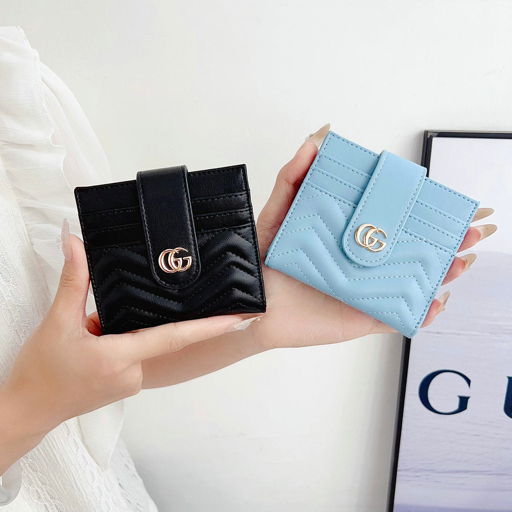 Belluré Embroidered Leather Card Wallet