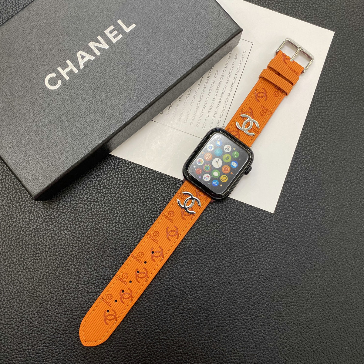 CC 2023 Autumn Patent Leather IWatch Strap