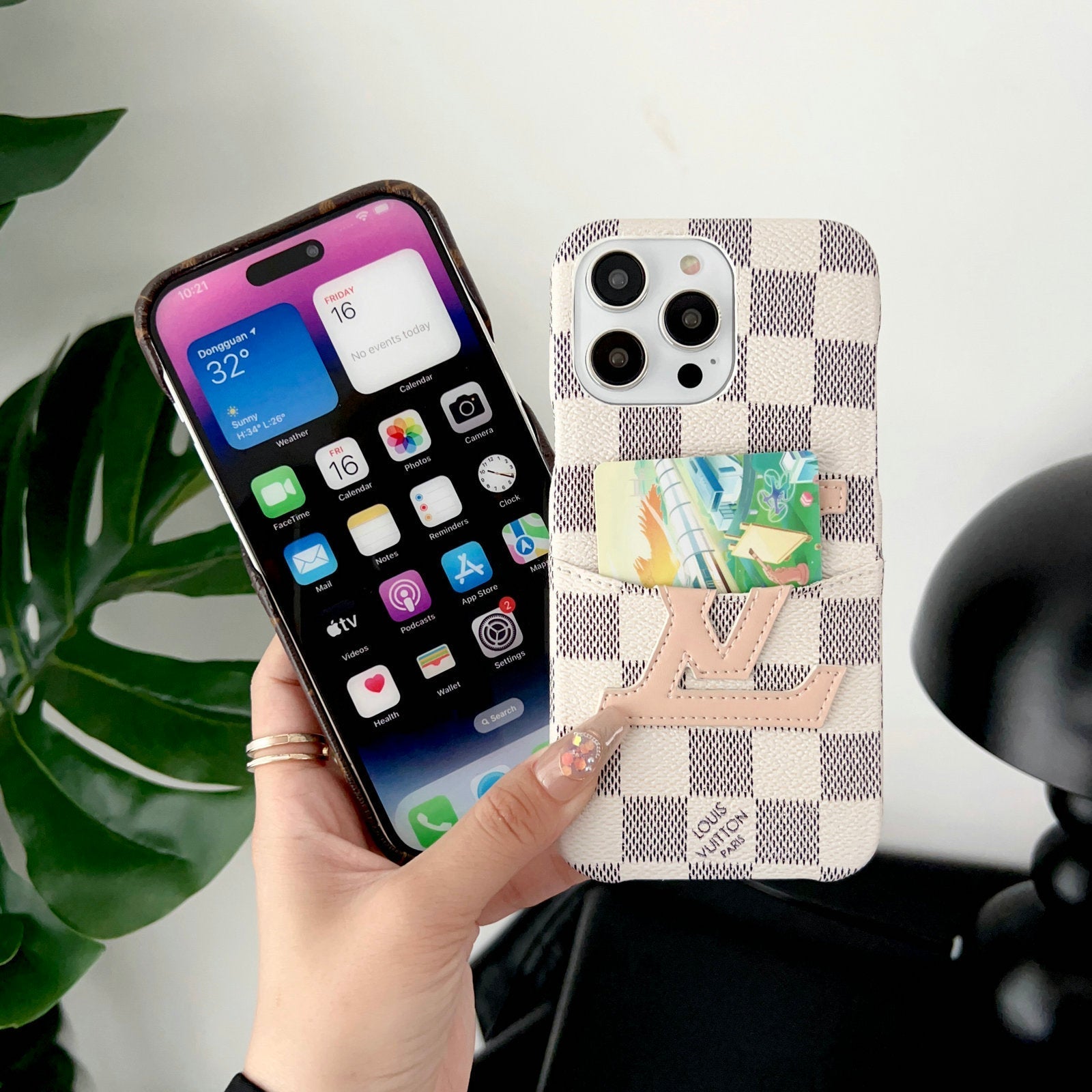 LoveV Splicing Card-wrapped Phone Case