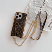 Fancy Vintage Crossbody Electroplated Card Holder Phone Case