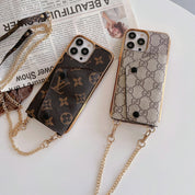 Fancy Vintage Crossbody Electroplated Card Holder Phone Case