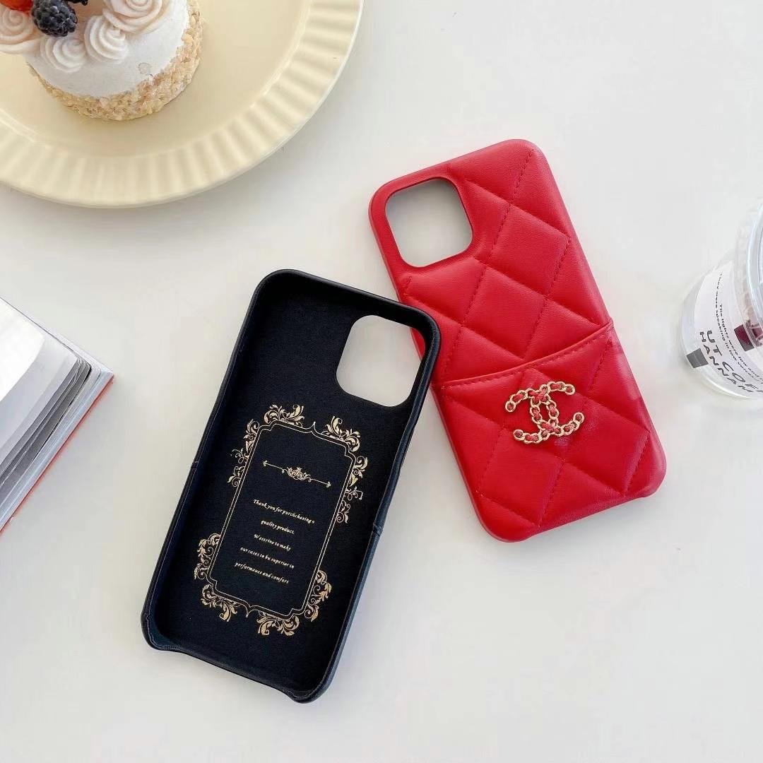 CC Fun Latticed With Metal Logo iPhone Case