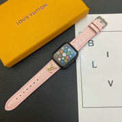 LoveV iWatch Patent Leather Band with Metal Logo Buckle