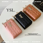 YS1 Glittered Logo Diamond-Studded Mobile Wallet Universal Case