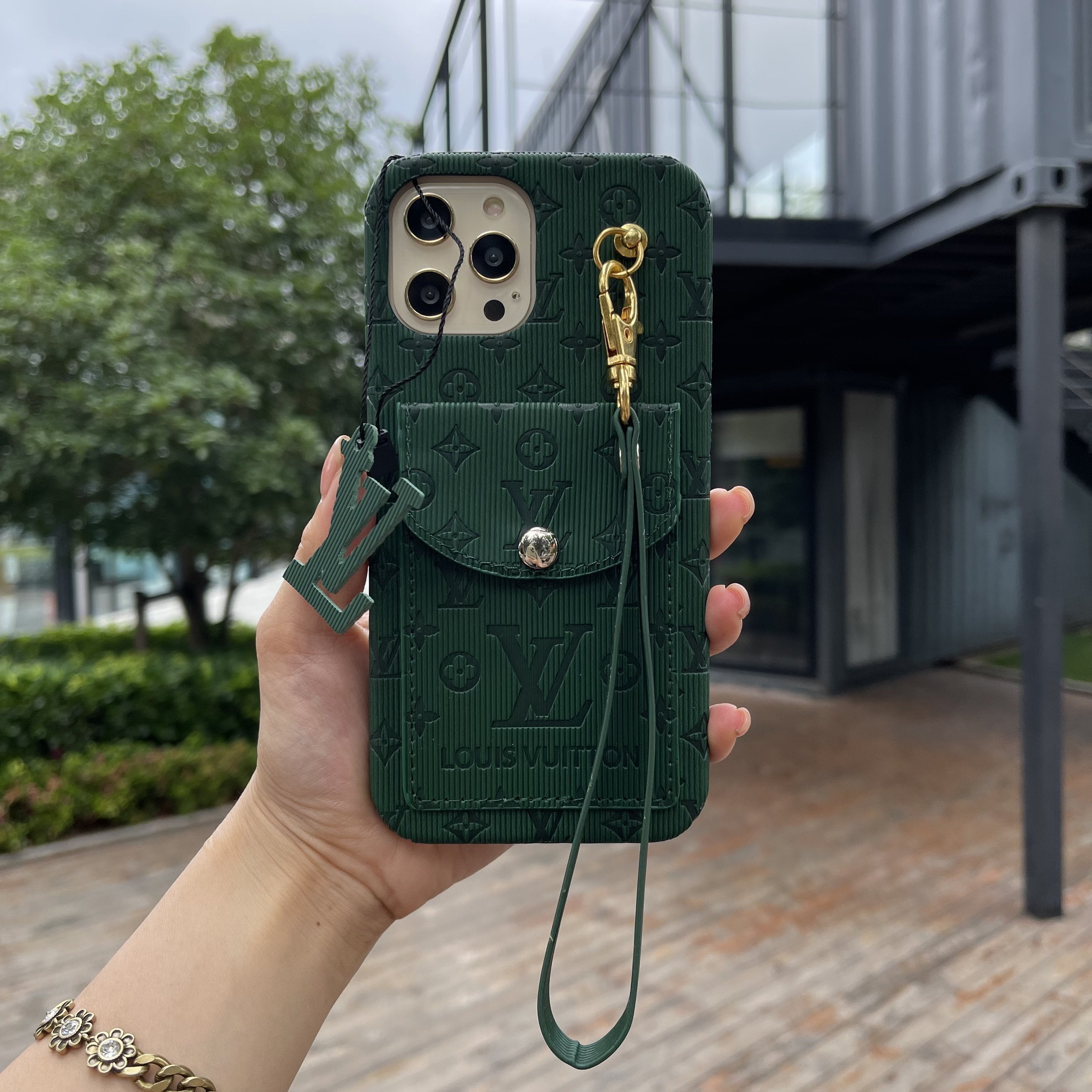 Press Color Phone Case with Purse Design For iPhone