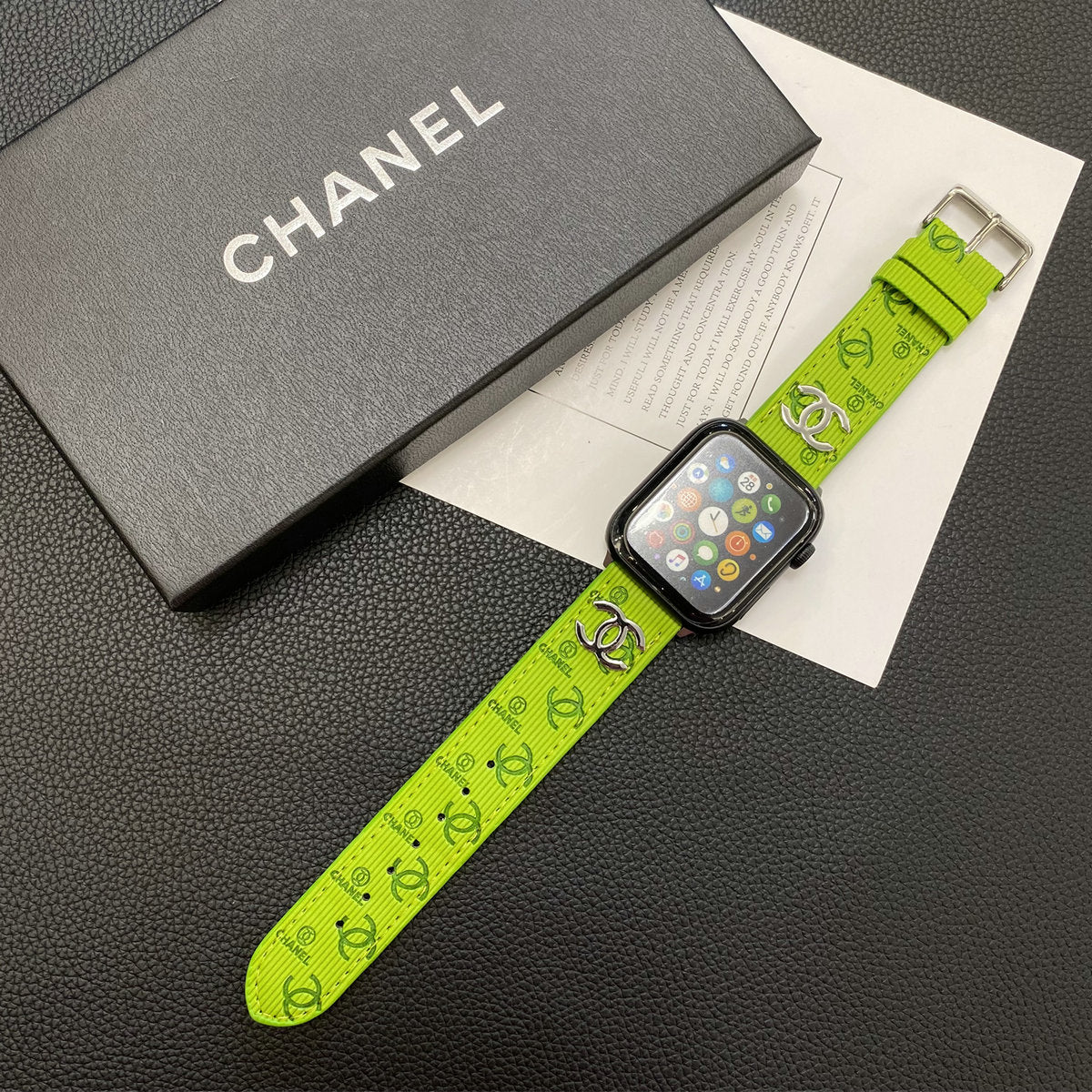 CC 2023 Autumn Patent Leather IWatch Strap