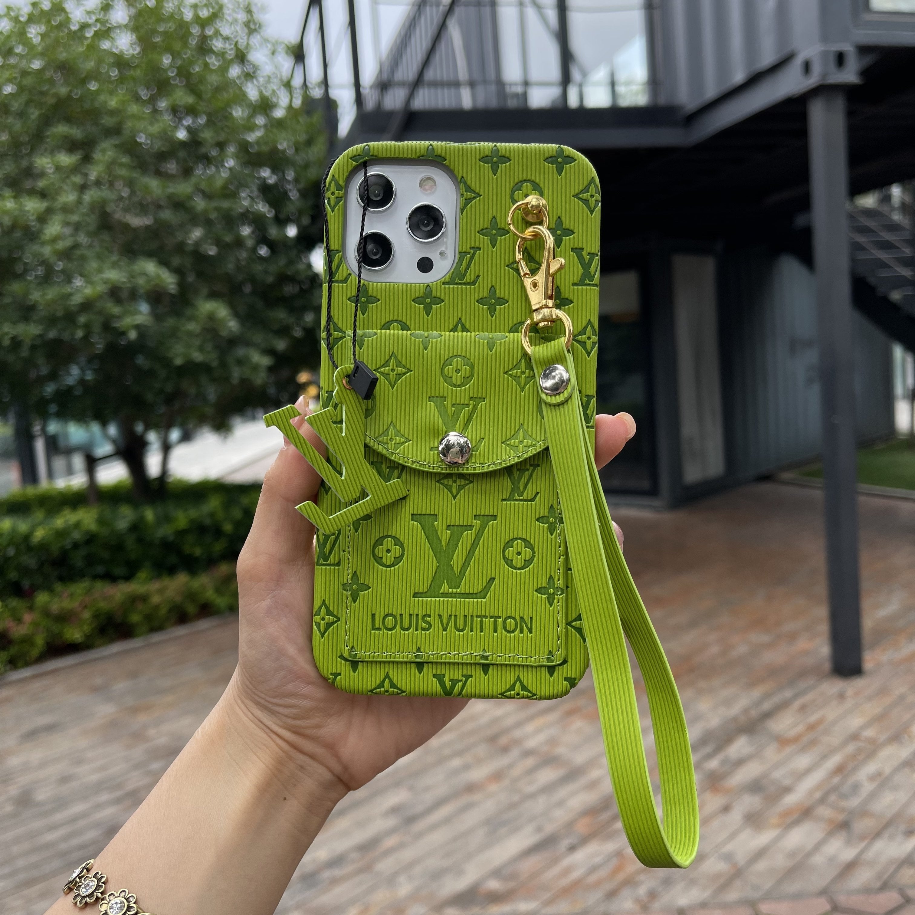 Press Color Phone Case with Purse Design For iPhone