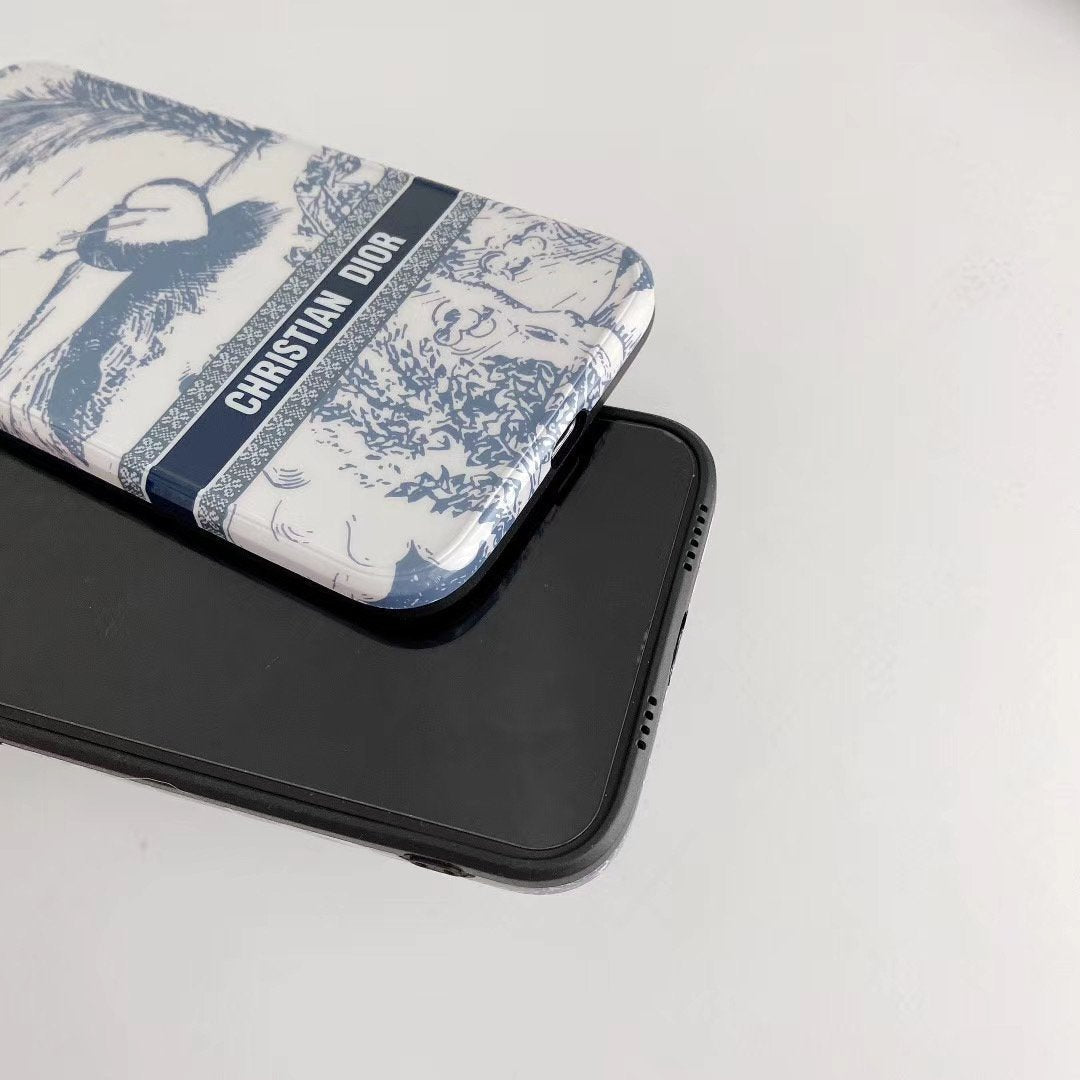 Fancy Blue CD Phone Case For iPhone