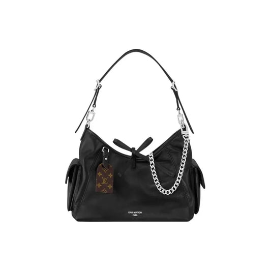 LoveV Carryall Cargo PM Lambskin Small Shoulder Bag Black