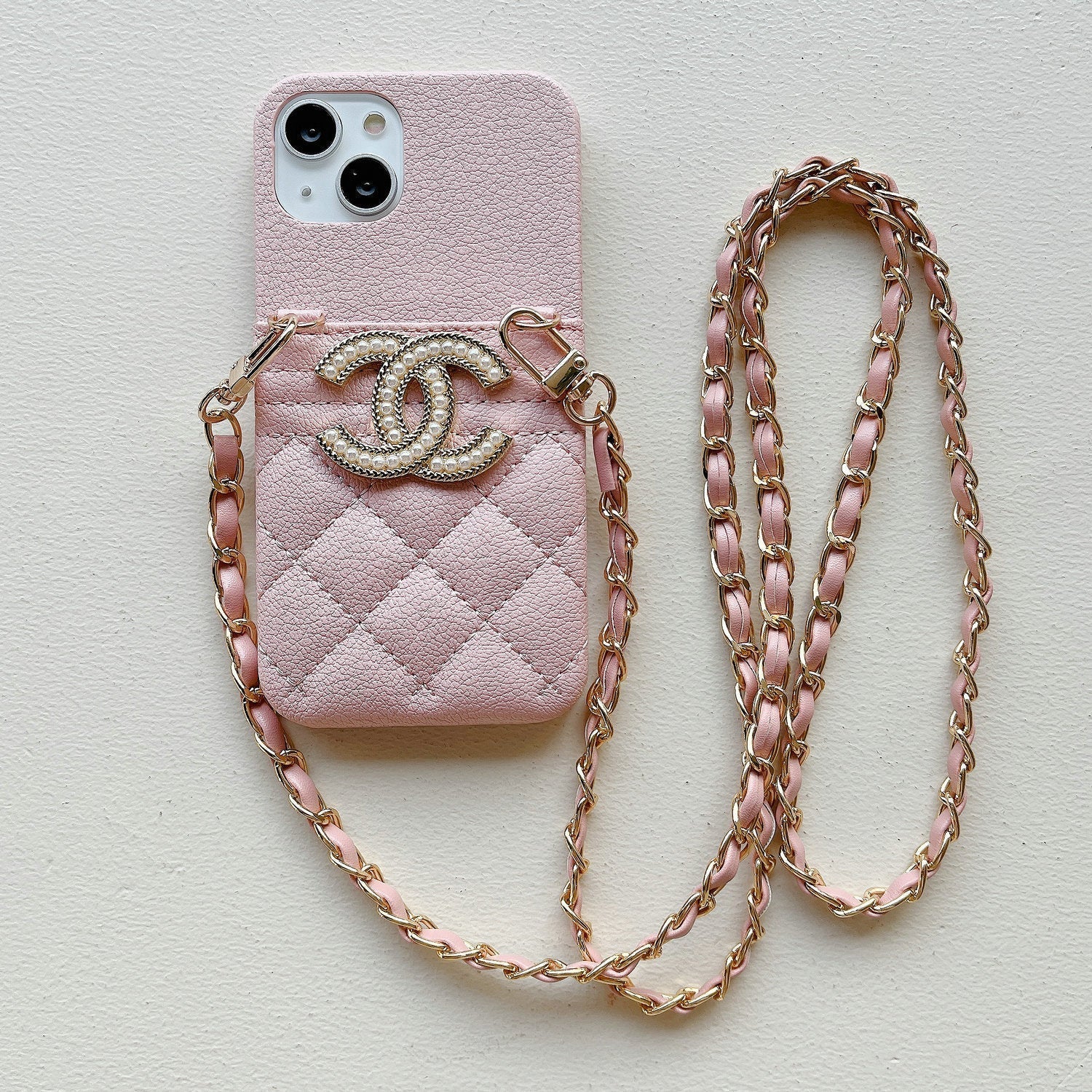 CC Spring Latest Lychee Pattern Diagonal Phone Case