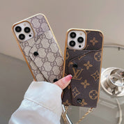 Fancy Vintage Crossbody Electroplated Card Holder Phone Case